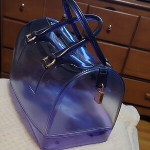 Stylish Blue Transparent Women's Bag